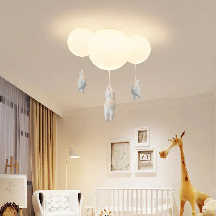 LUMIBEAR Lekfull Pendellampa med Björn & Ballong
