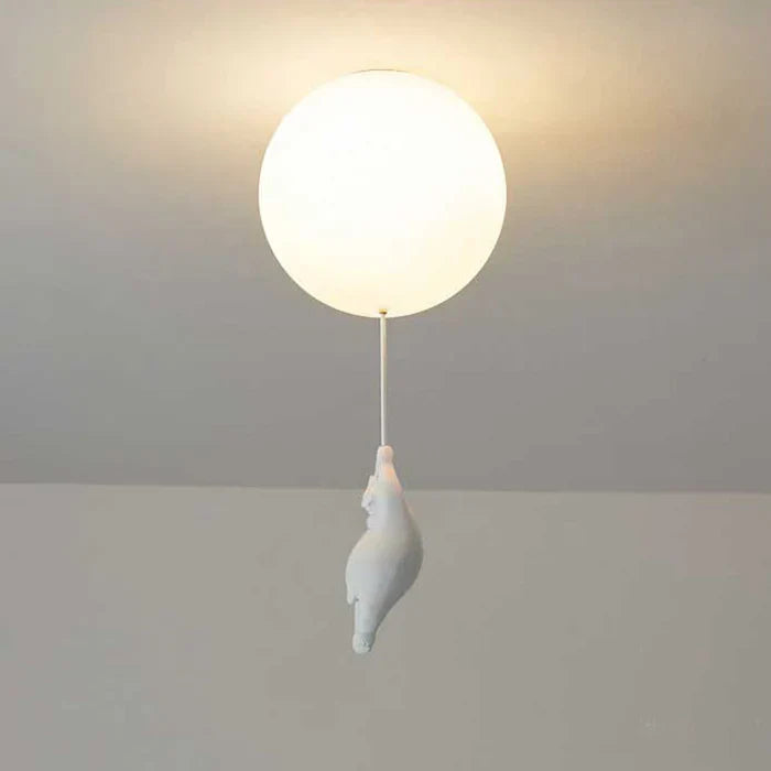 LUMIBEAR Lekfull Pendellampa med Björn & Ballong