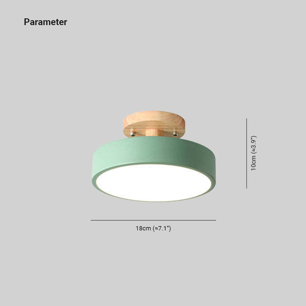 Elegant LED Taklampa i Trä – Modern Belysning
