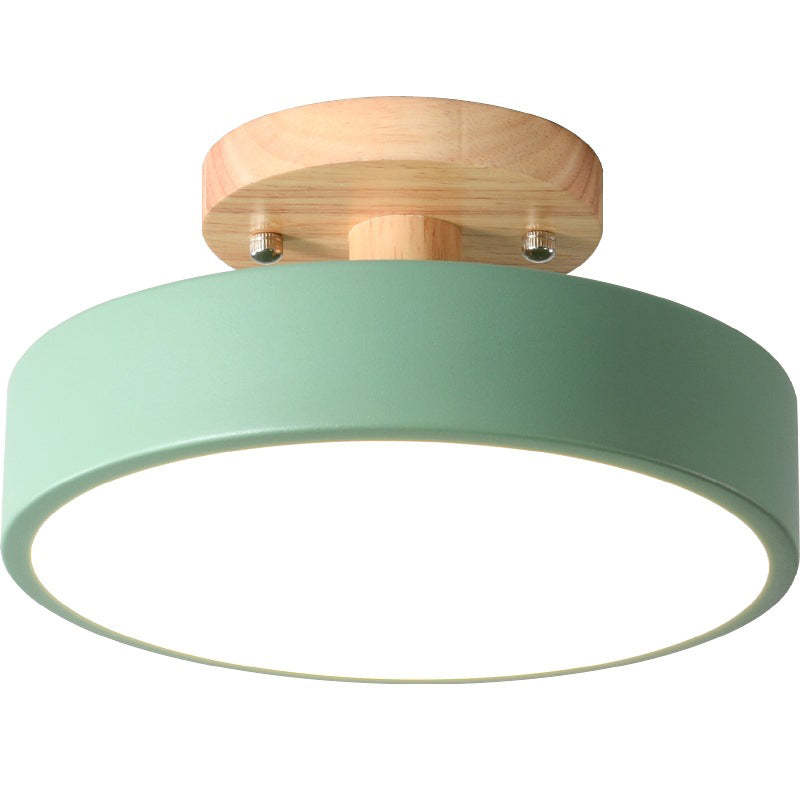 Elegant LED Taklampa i Trä – Modern Belysning