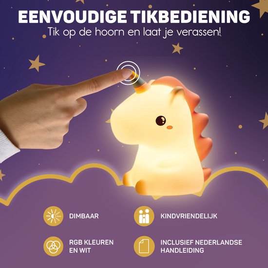 Magisk Enhörnings Nattlampa för Barnrum