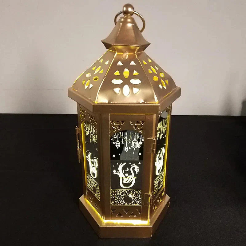 Elegant Ramadan-lampa i smidesjärn för atmosfär