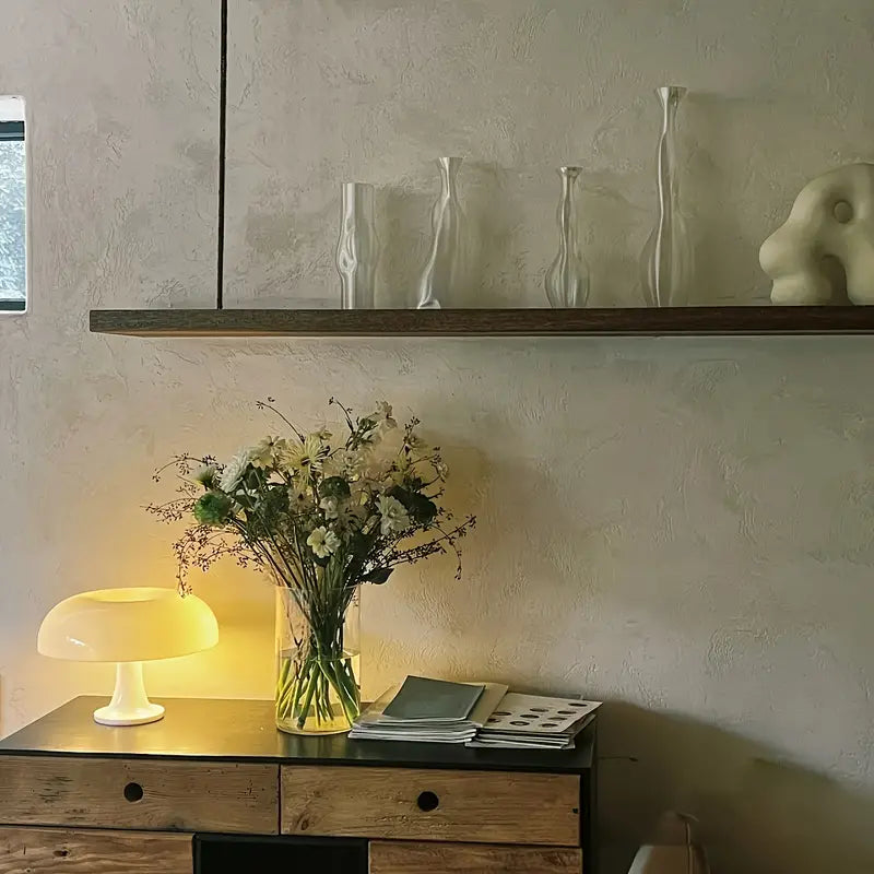 Elegant Bärbar Svampbordslampa med LED-belysning