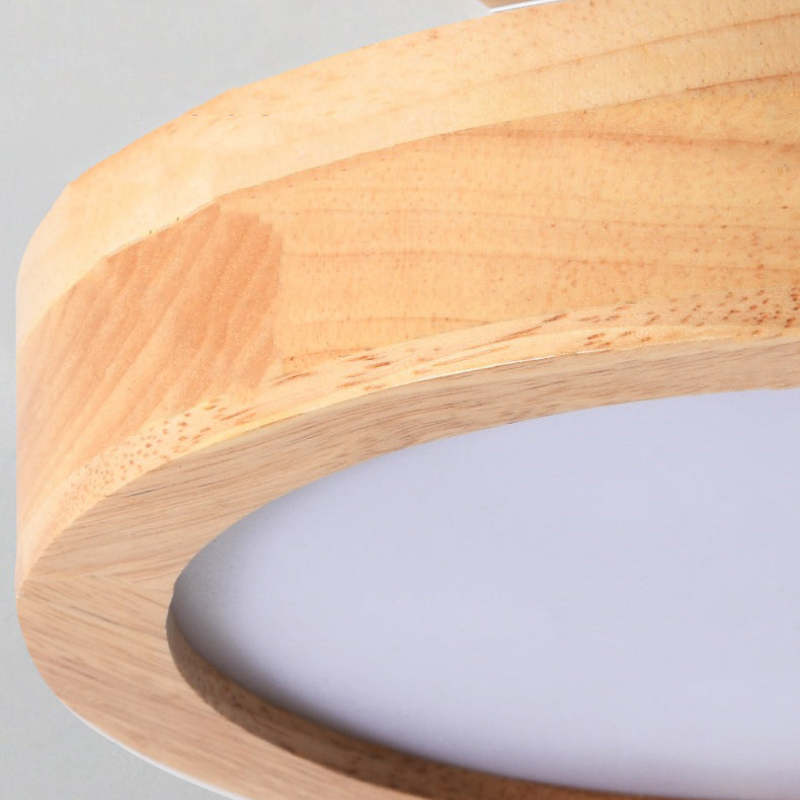 Elegant LED Taklampa i Trä – Modern Belysning