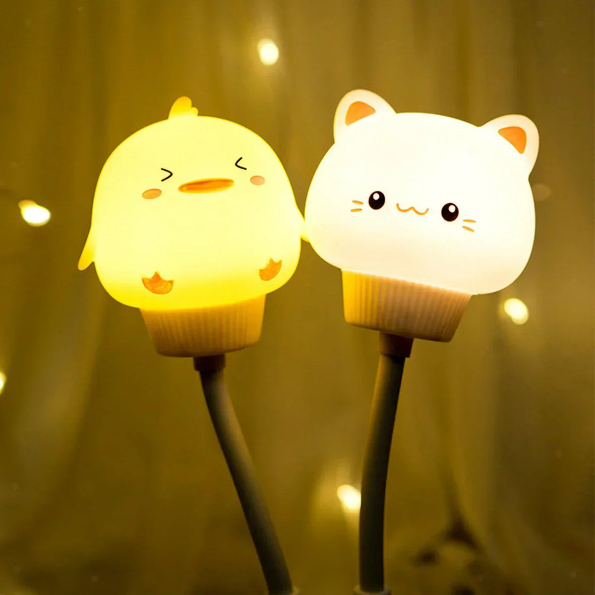 Mysig USB Nattlampa med Timer & Djurdesign