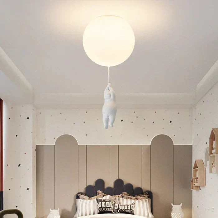 LUMIBEAR Lekfull Pendellampa med Björn & Ballong