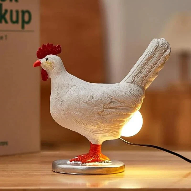 Lekfull Kyckling Bordslampa med Mjukt LED-ljus