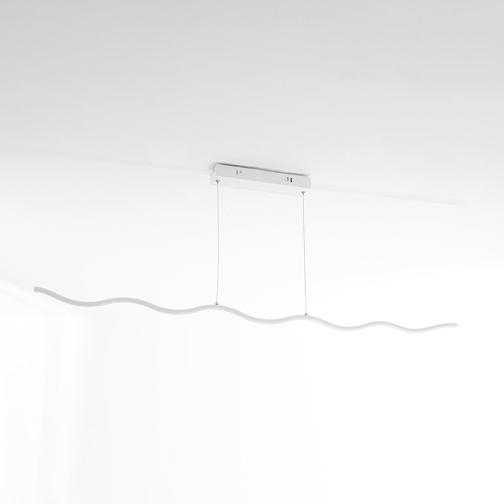 Modern Justerbar LED Pendellampa – Vågformad Design