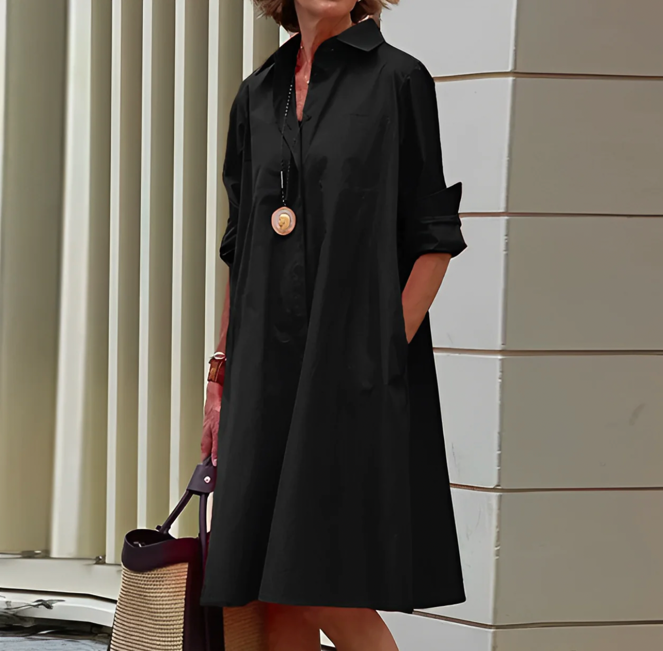 Sportig-Elegant Polo Klänning – Komfort & Stil