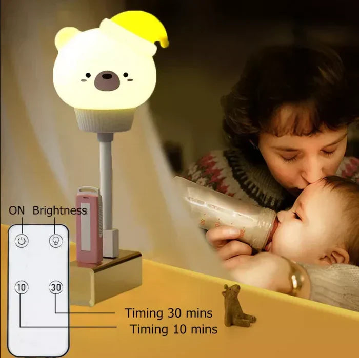 Mysig USB Nattlampa med Timer & Djurdesign