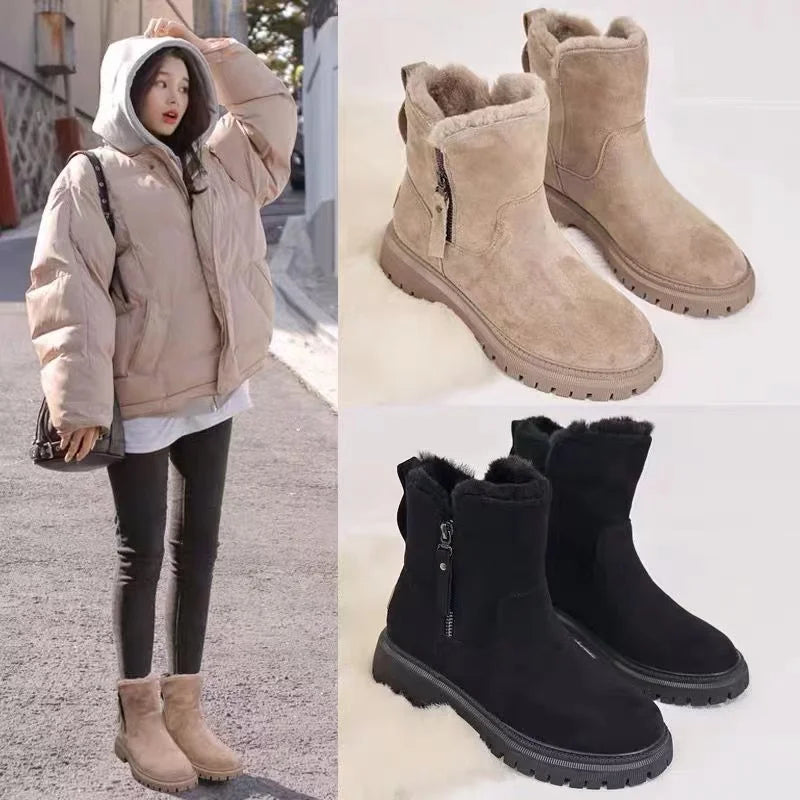 Stiliga Mid-Calf Vinterboots för Kvinnor