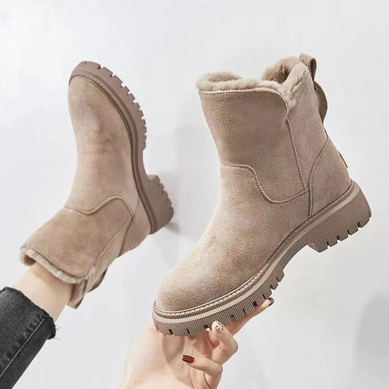 Stiliga Mid-Calf Vinterboots för Kvinnor