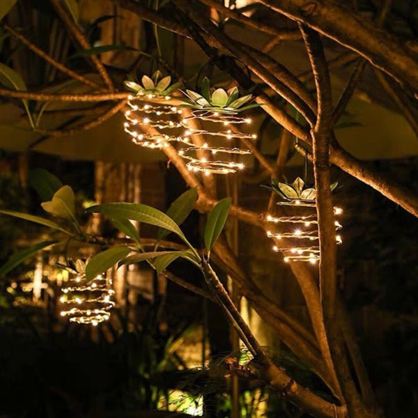 Solcells Trädgårdslampa Ananas – Tropisk Mysbelysning
