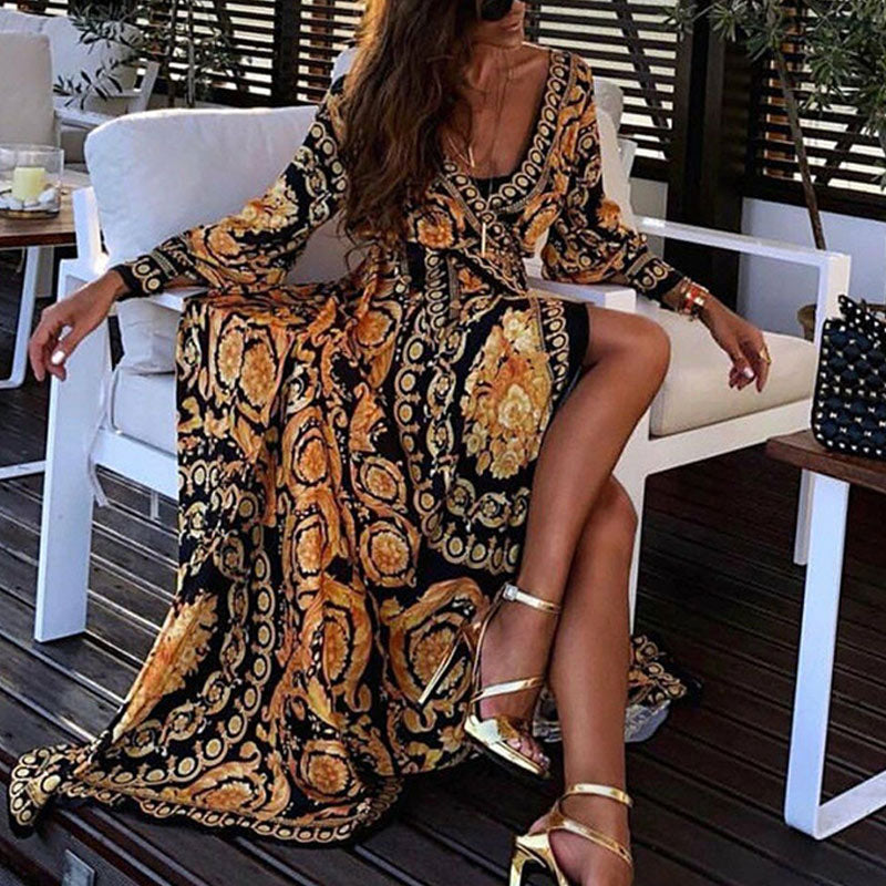 Elegant Flödande Maxiklänning – Stil & Komfort