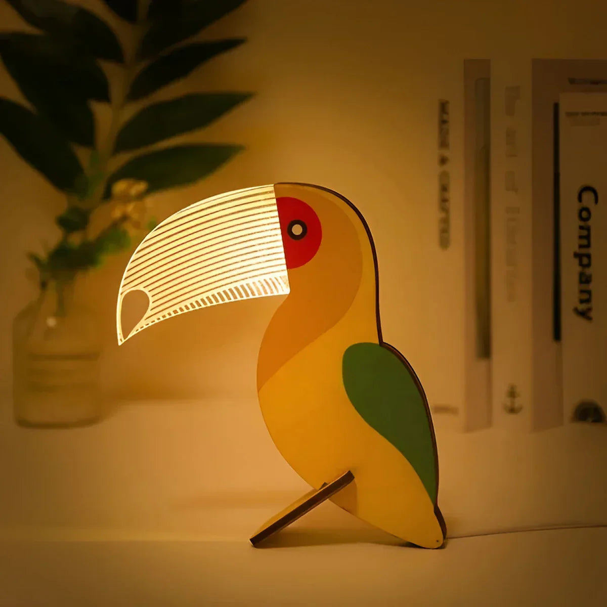 Magisk Barnlampa med Djurmönster LED
