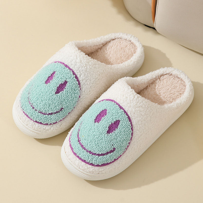 Mysiga Smiley Face Plyschsandaletter – Komfort & Stil