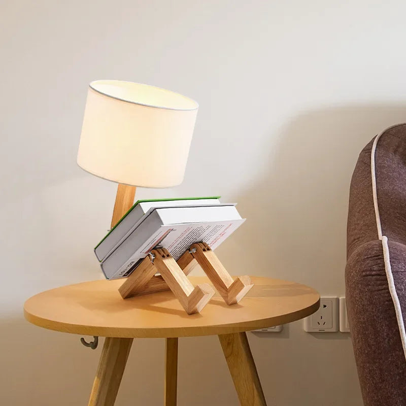 Lekfull Justerbar Robotlampa med Bokhållare
