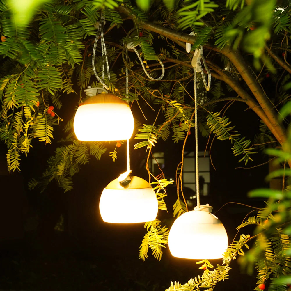 Retro USB-uppladdningsbar campinglampa med starkt ljus