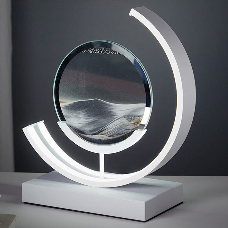 Abyss 3D Sand Skål Bordslampa – Avkopplande LED-design