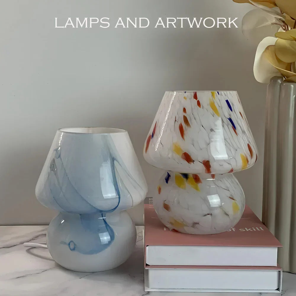 Konstnärlig Glas Svamp Lampa för Mysbelysning