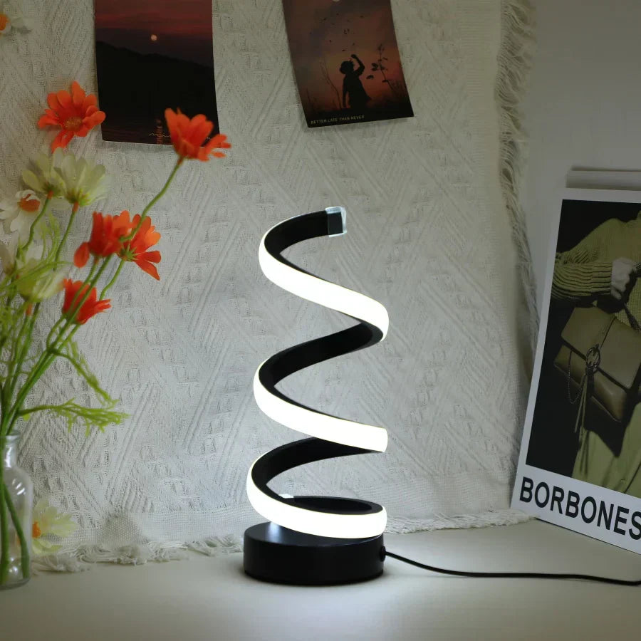 Modern S-formad LED Skrivbordslampa – Stilfull Belysning
