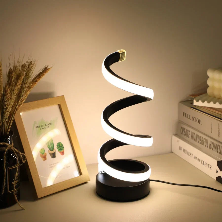 Modern S-formad LED Skrivbordslampa – Stilfull Belysning