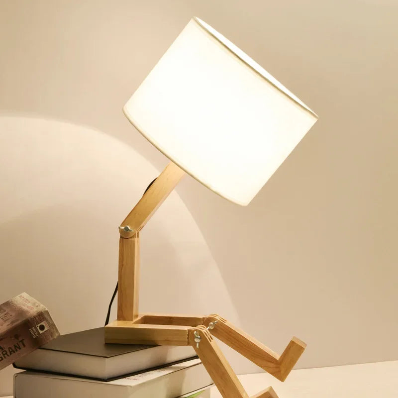Lekfull Justerbar Robotlampa med Bokhållare