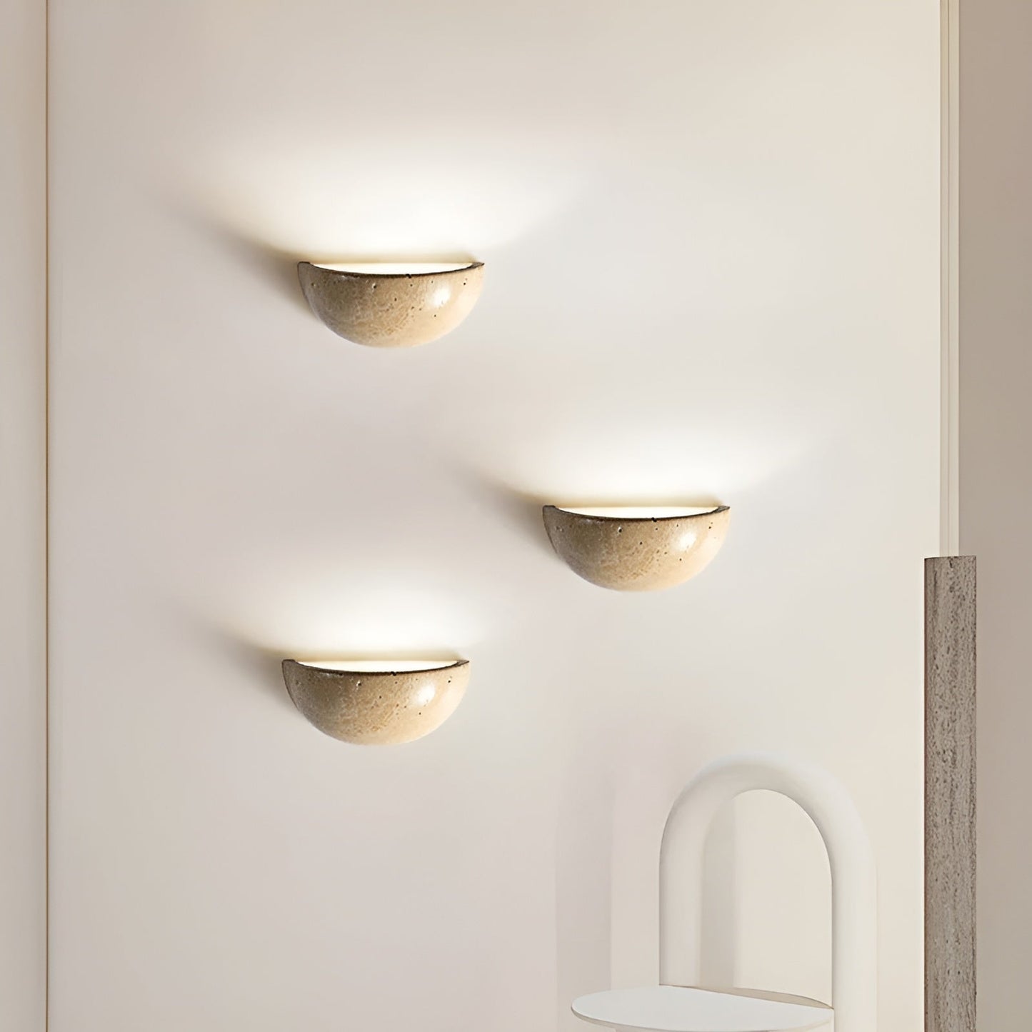 Elegant Wabi-Sabi Vägglampa med Mjuk LED