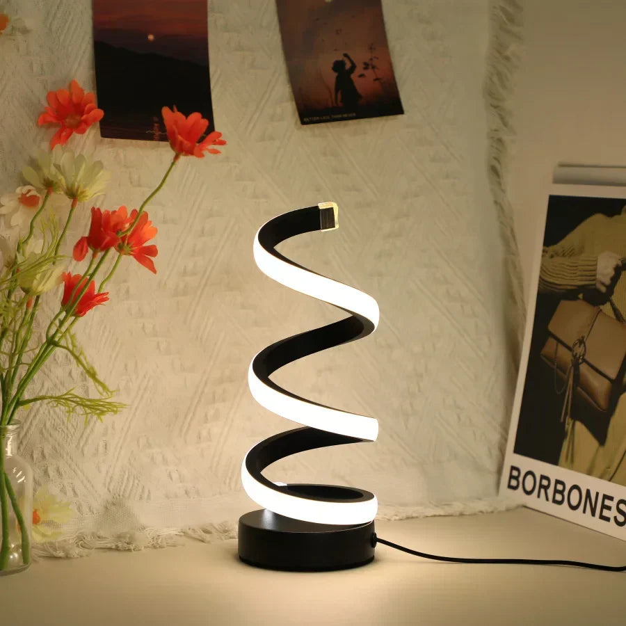 Modern S-formad LED Skrivbordslampa – Stilfull Belysning