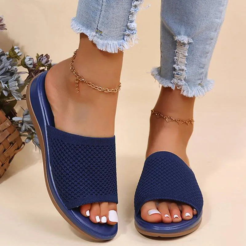 Trendiga Bekväma Platta Sandaler för Sommaren