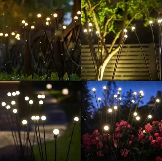Elegant Solcellsdrivna LED Trädgårdslampor – Stilren Utomhusbelysning