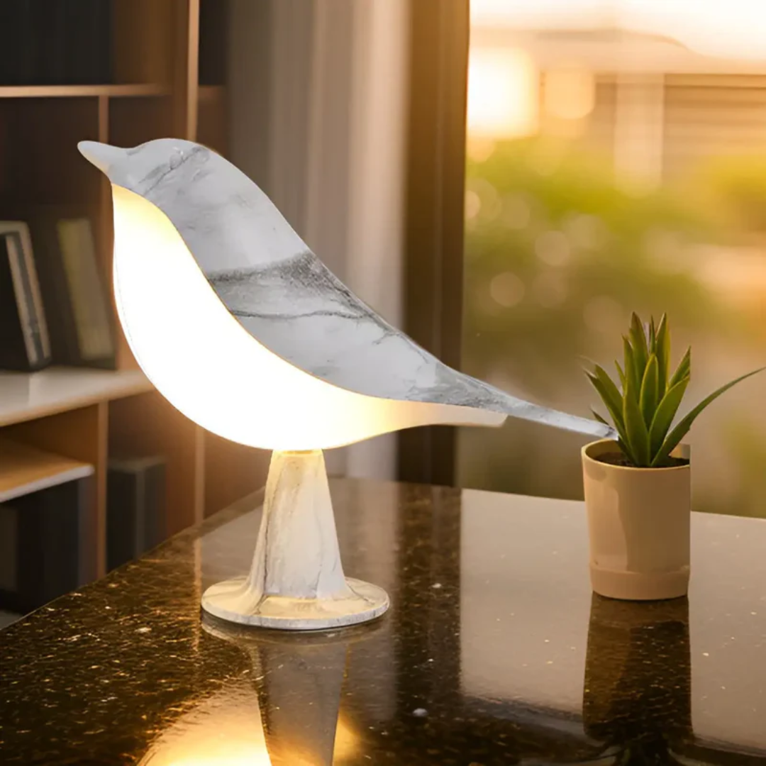Förtrollande Touch-Control LED Fågelampa – Stilfull Belysning för Hemmet