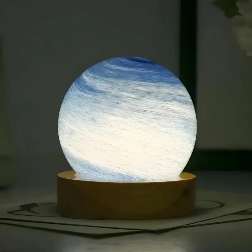 Fängslande 3D Mini-Planet Lampa – Kosmisk Belysning