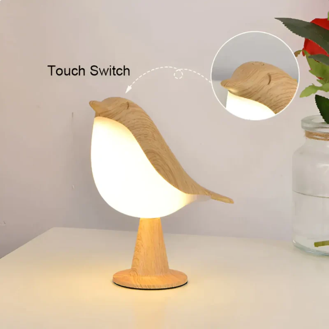 Förtrollande Touch-Control LED Fågelampa – Stilfull Belysning för Hemmet