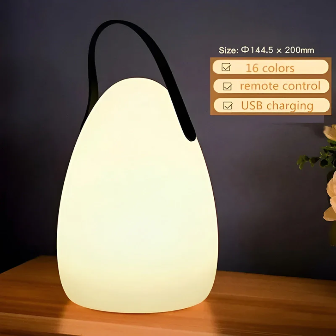 Bärbar Vattentät LED Bordslampa – Stilfull & Trådlös