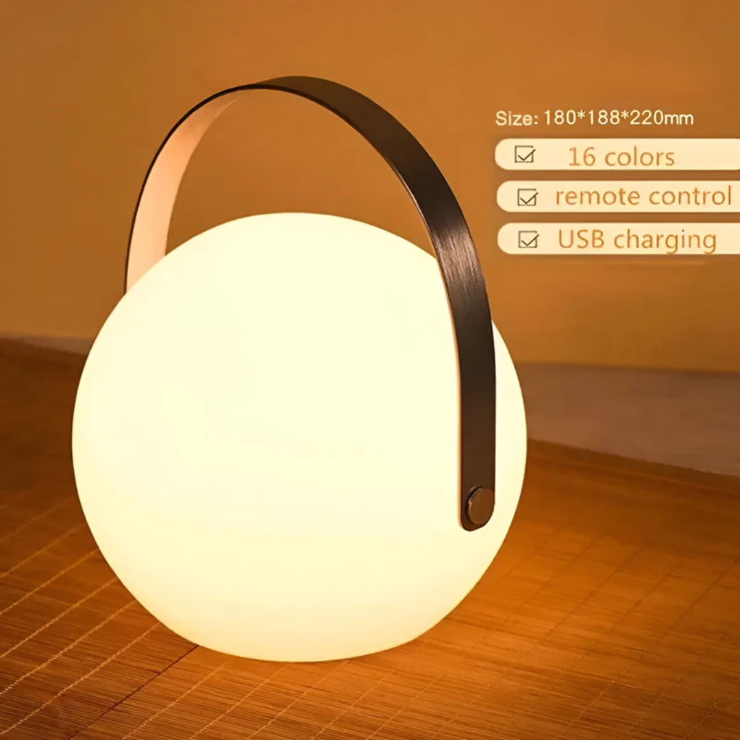 Bärbar Vattentät LED Bordslampa – Stilfull & Trådlös