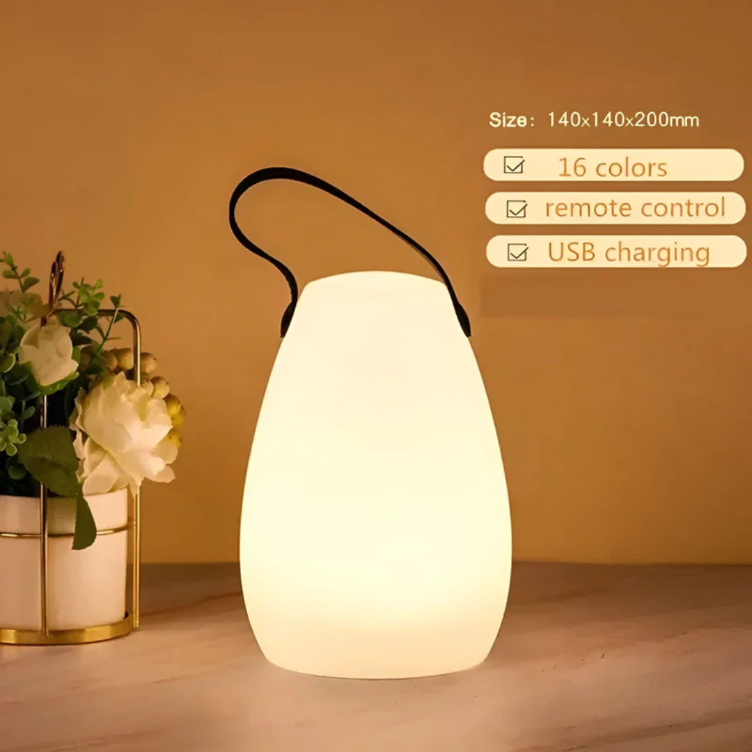 Bärbar Vattentät LED Bordslampa – Stilfull & Trådlös