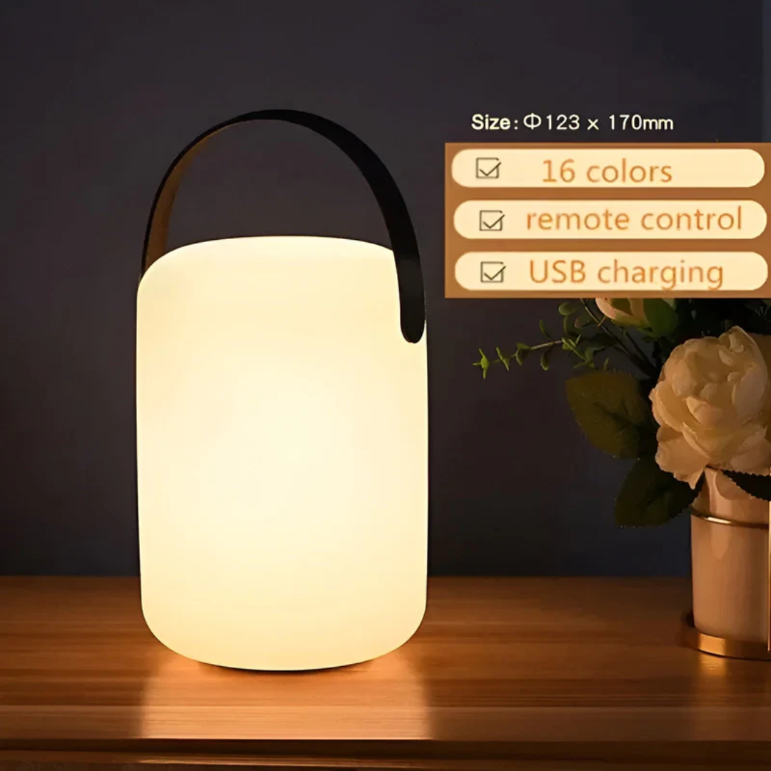 Bärbar Vattentät LED Bordslampa – Stilfull & Trådlös