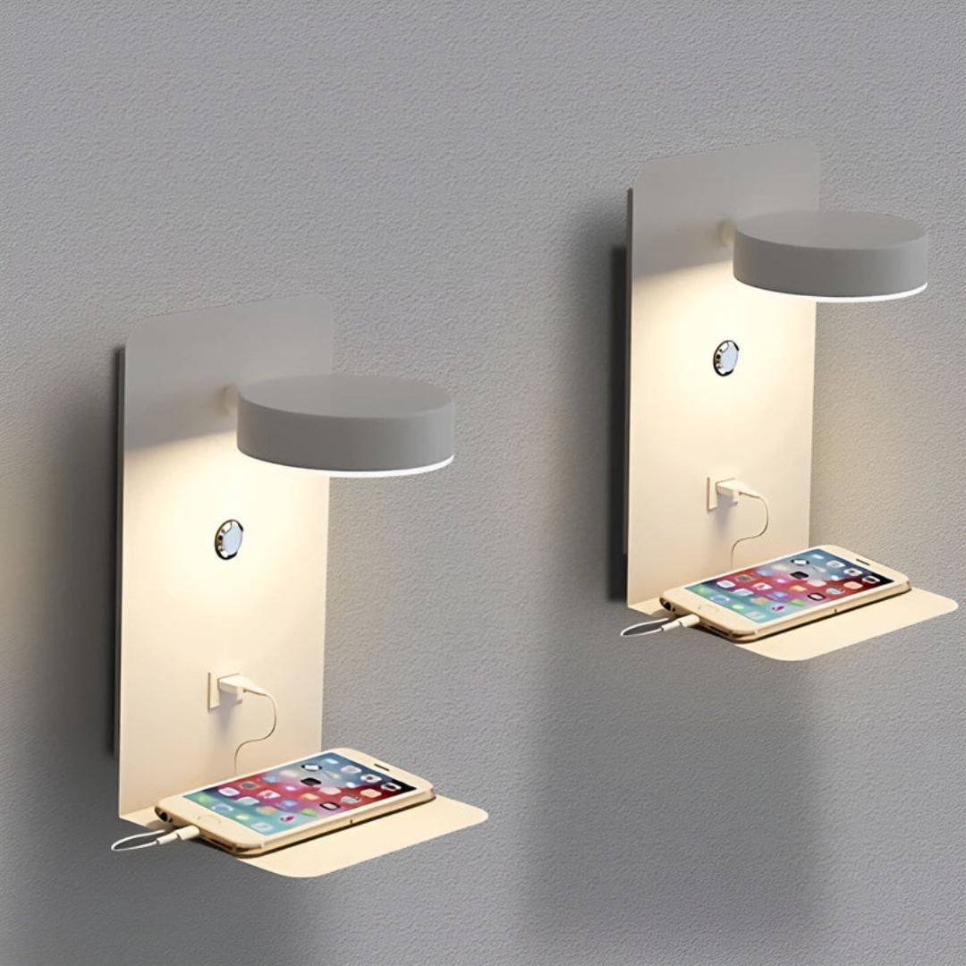 Modern LED Vägglampa med USB-laddning – Stilren & Energieffektiv