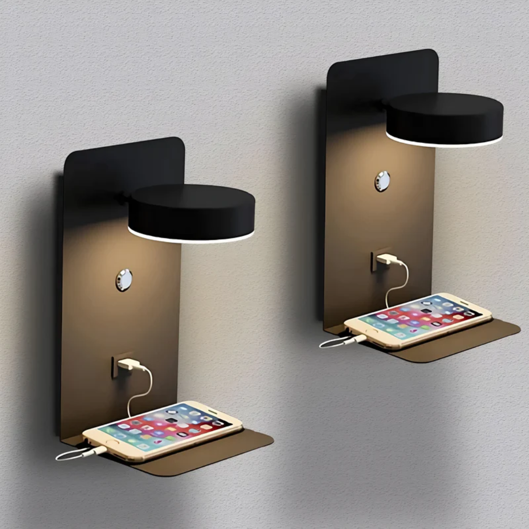 Modern LED Vägglampa med USB-laddning – Stilren & Energieffektiv