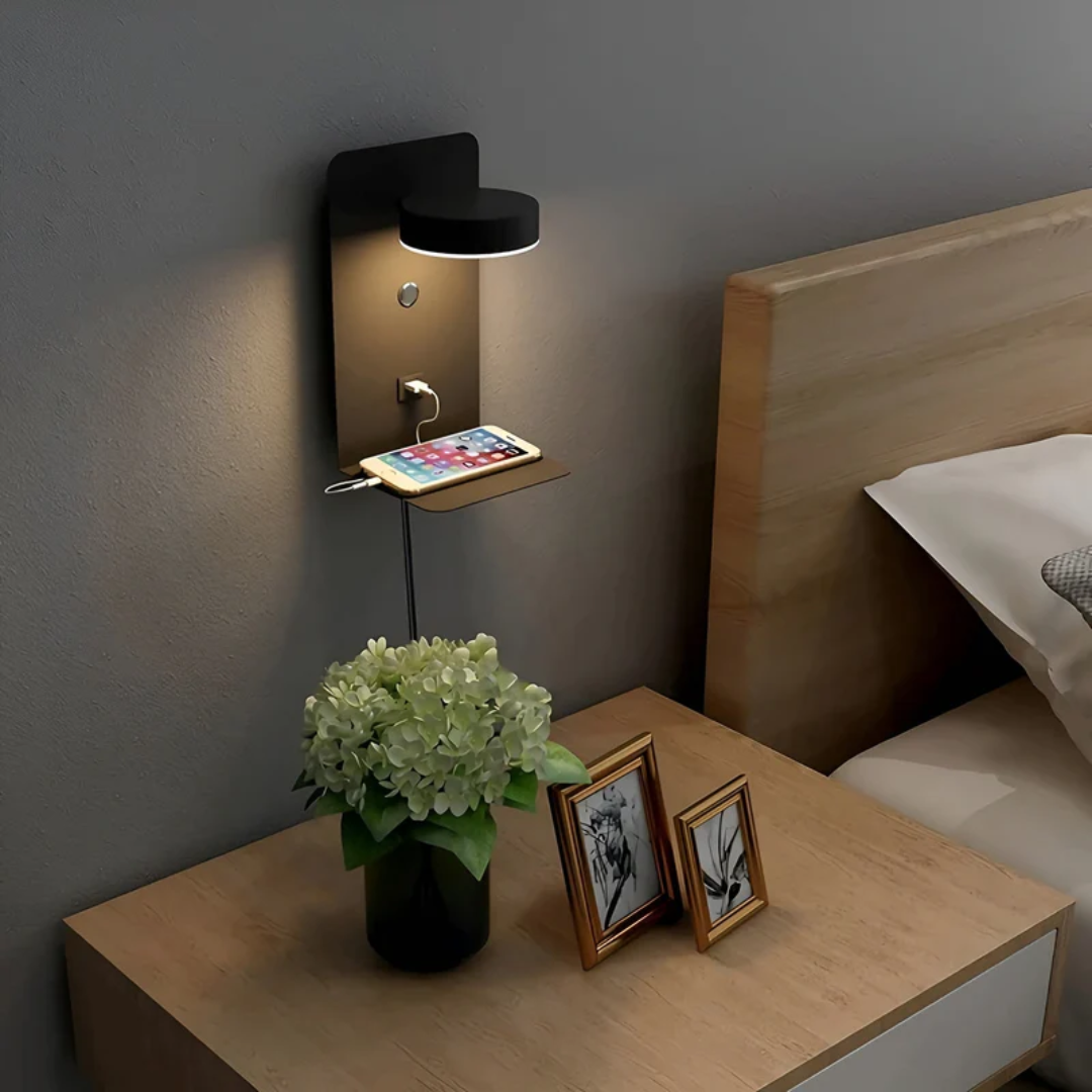 Modern LED Vägglampa med USB-laddning – Stilren & Energieffektiv