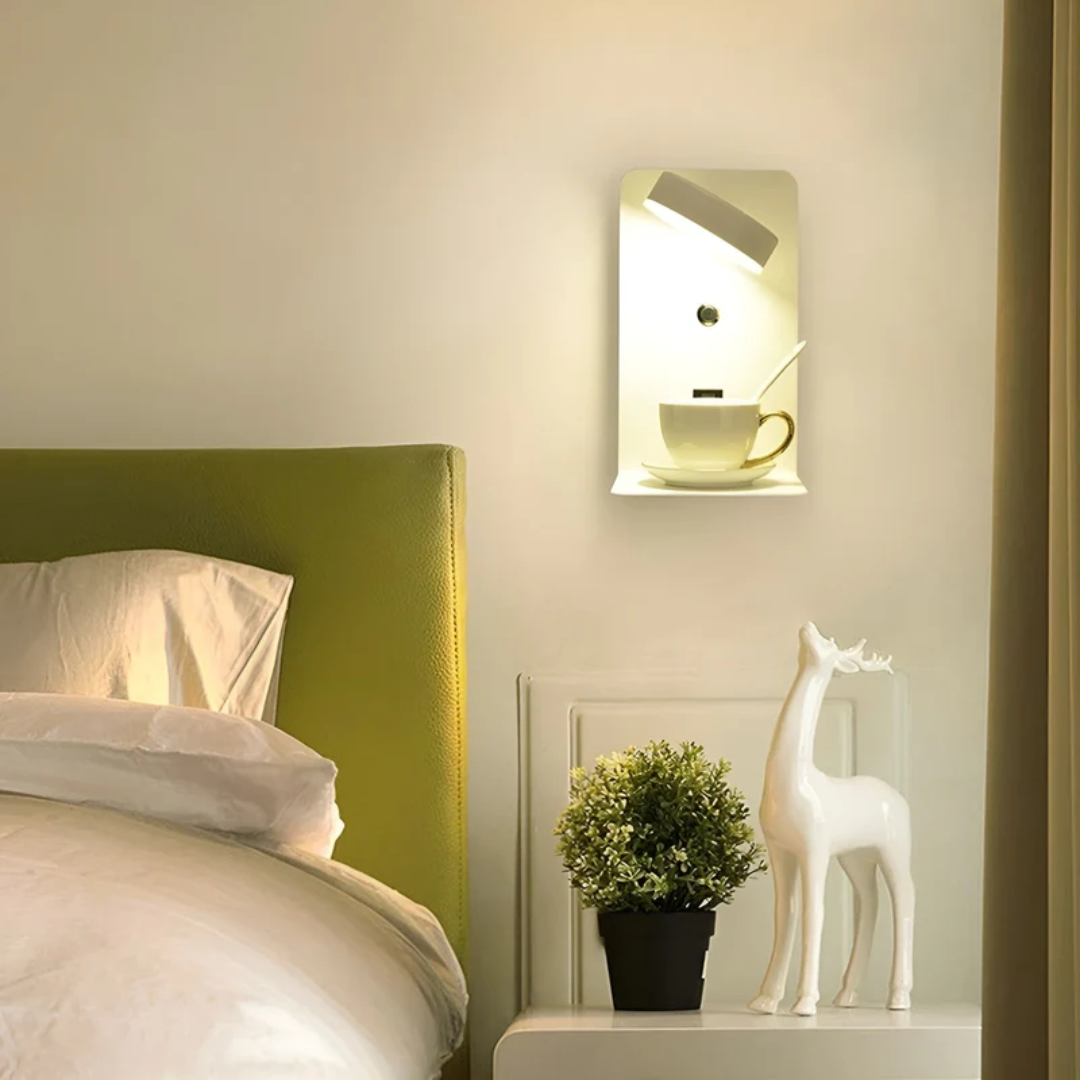 Modern LED Vägglampa med USB-laddning – Stilren & Energieffektiv