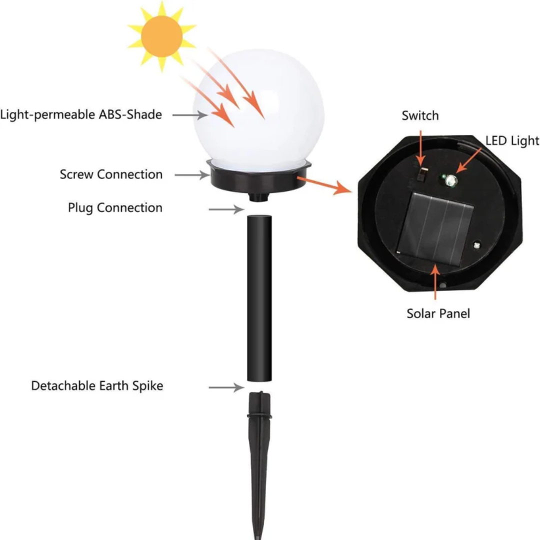 Eleganta Solenergi Trädgårdsbelysning – Stilfulla Orbs