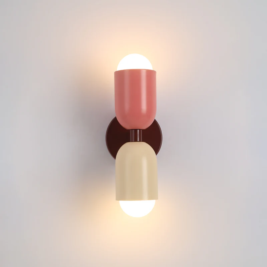 Modern Dubbel-Sidig LED Vägglampa – Färgstark & Stilren