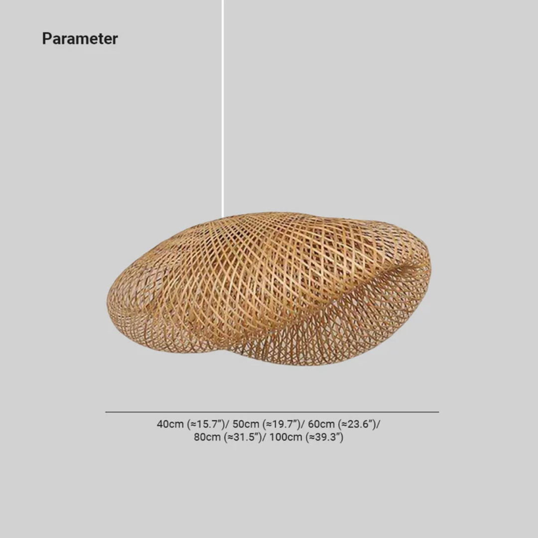 Elegant LED Hängande Lampa i Bambu