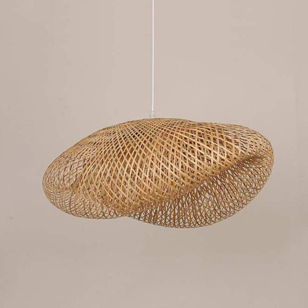 Elegant LED Hängande Lampa i Bambu