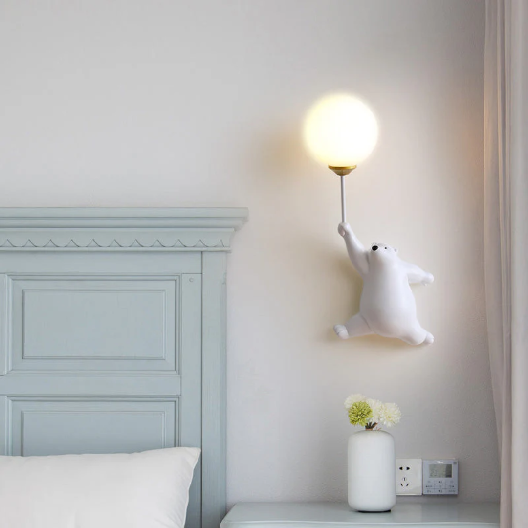 Bedårande LED Björn Vägglampa för Barnrum