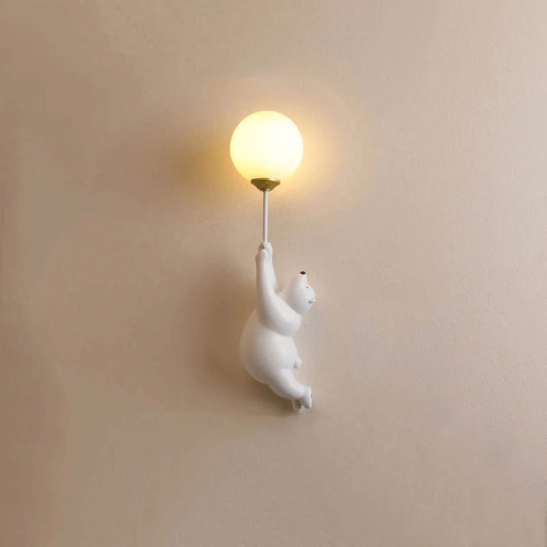Bedårande LED Björn Vägglampa för Barnrum