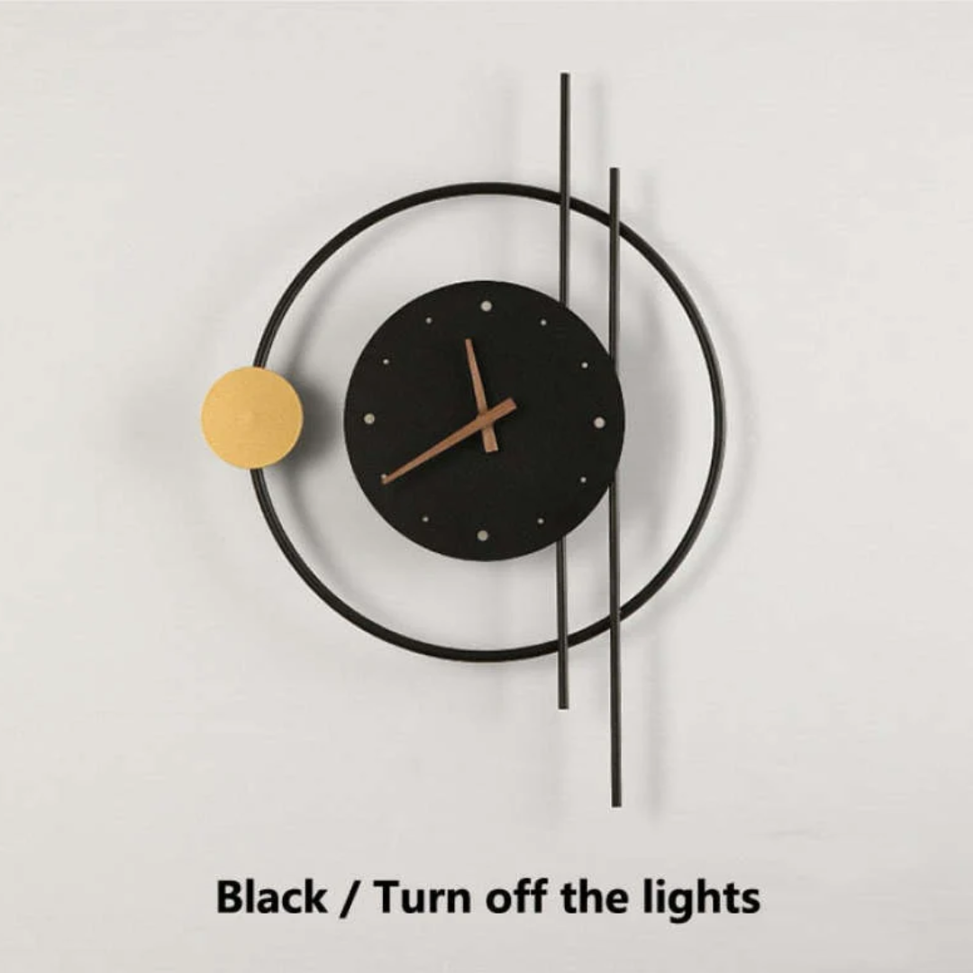 LUMINA Elegant LED Väggklocka med Varmt Ljus