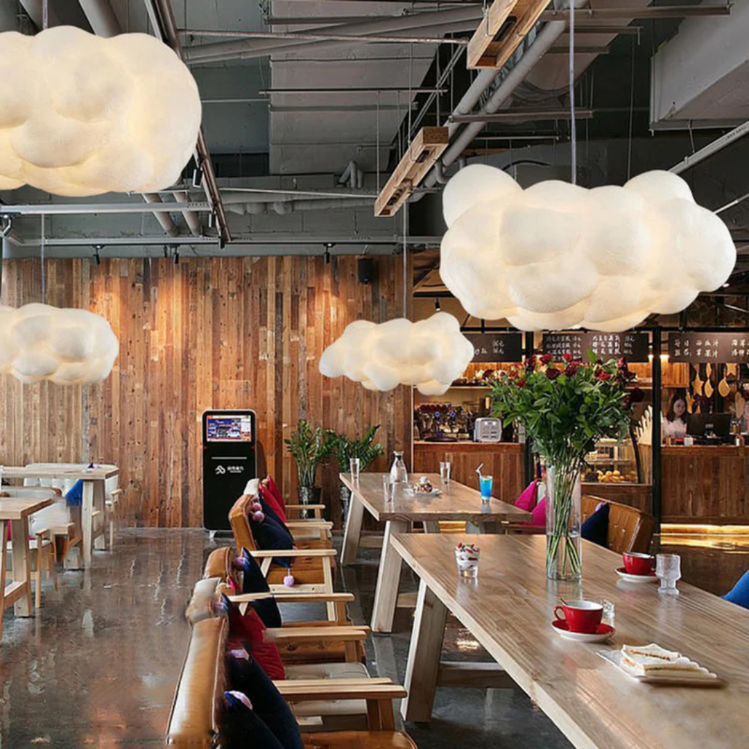 Elegant Molnformad LED Pendellampa för Mysiga Hem